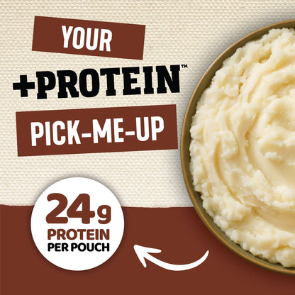 Idahoan Loaded Baked +Protein Mashed Potatoes, Naturally Gluten-Free, 100% Real Idaho Potatoes, 4 servings per bag, 4.6 ounce (Pack of 10)