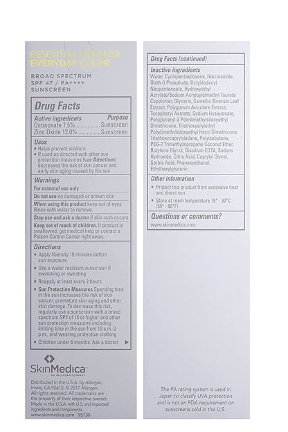 SkinMedica Essential Defense Mineral Shield SPF Sunscreen for Face. This Lightweight, Facial Sunscreen is Ideal for Oily and/or Combination Skin, 1.85 Oz