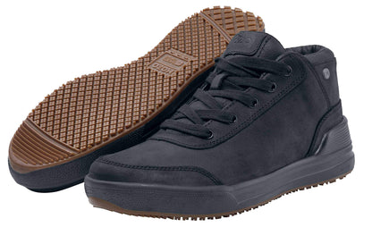 MOZO Men's Slip-Resistant Restaurant Shoes – Comfortable, Non-Slip High-Top Work Sneakers for Culinary Professionals, Kitchen Staff, Chefs - Natural