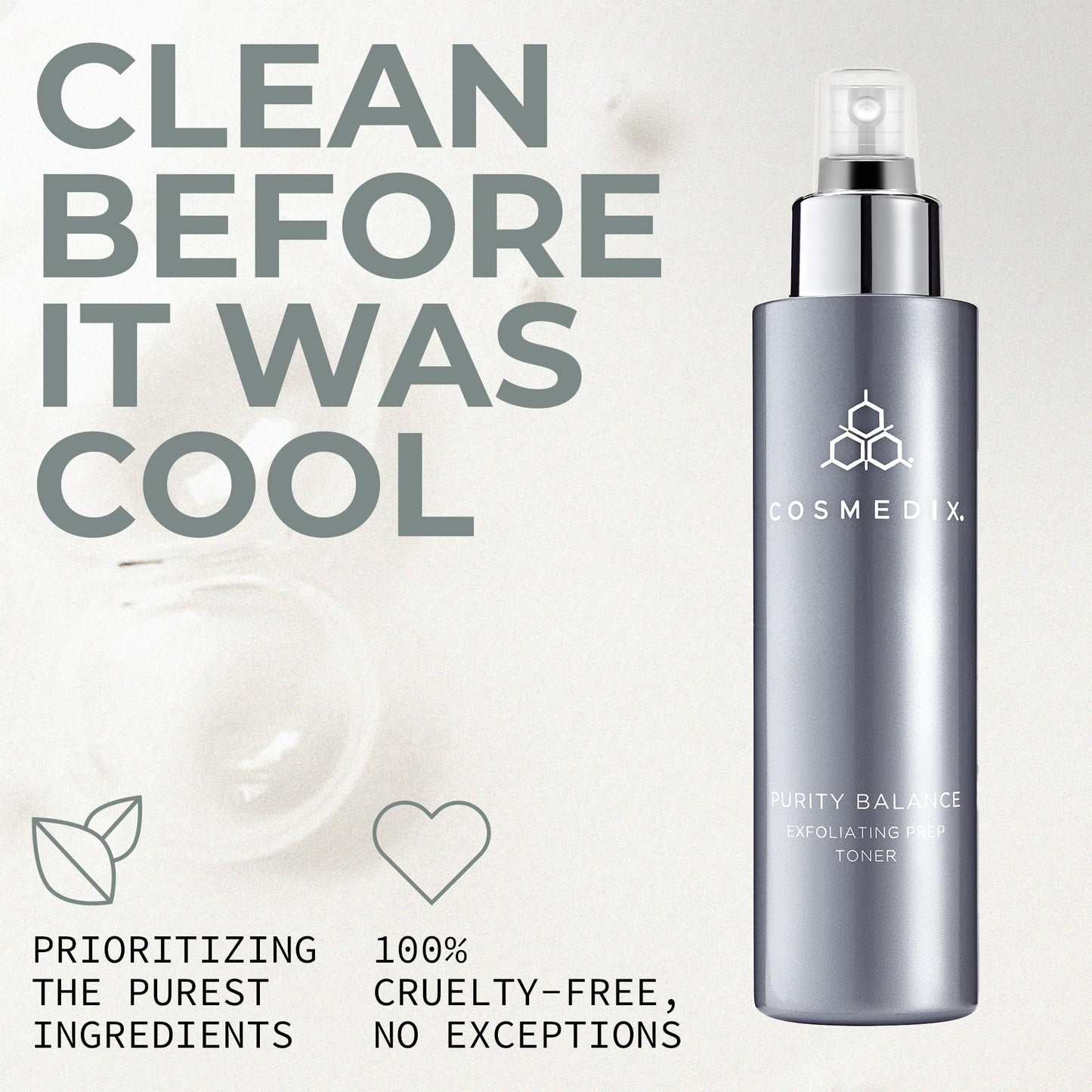 COSMEDIX Purity Balance Exfoliating Prep Face Toner - Hydrating Facial Toner for Acne-Prone Skin, Fine Lines & Wrinkles - Deep Cleansing Skin Care for Brighter & Fresh-Looking Skin, Gluten Free
