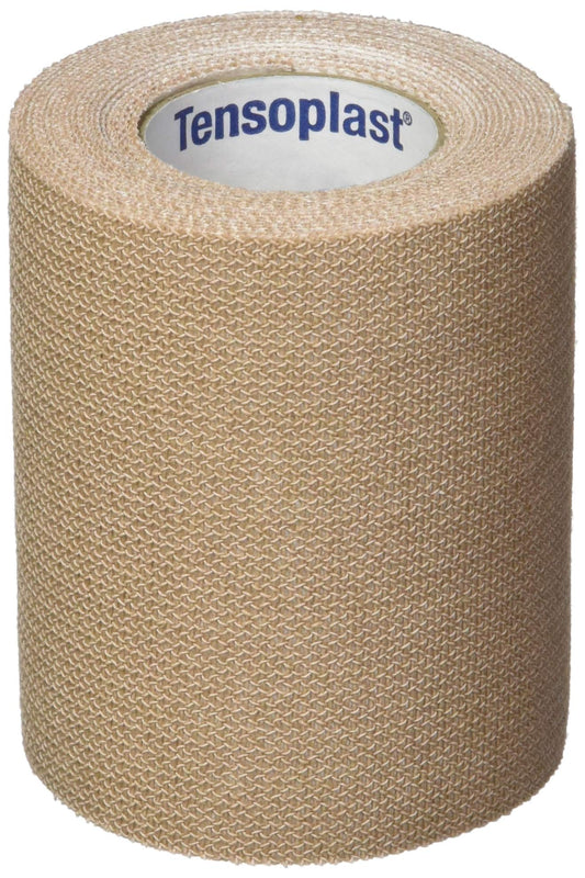 BSN Medical 20186 Tensoplast Elastic Athletic Tape, Provides Medium Support or Compression with High Adhesive Properties, Water Repellent and Air Permeable, Tan, 3" x 5 yard, Roll