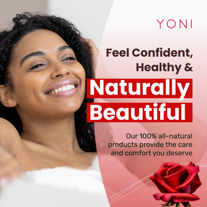 YONI Feminine Care Set | Red Rose Gel Wash + Natural White Rose Yoni Soap Bar | Organic Daily Intimate Cleanser Duo for Odor Control, pH Balance & Freshness | Handmade, Plant-Based, Women-Owned