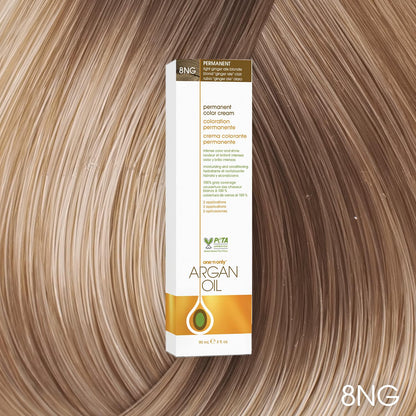 One N' Only Permanent Hair Color - Permanent Hair Dye Made with Argan Oil - Delivers Rich, Accurate Tones with Gray Coverage - Improves Moisture & Elasticity - 7GM Medium Cream Soda Blonde (3 oz)