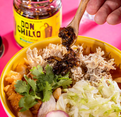 Don Chilio Mild Jalapeno Mexican Chile Crisp, 5 oz. – Crunchy Sliced Jalapenos Fried Chili Peppers in Hot Seasoned 100% Olive Oil – Keto-Friendly, Vegan, Gluten Free