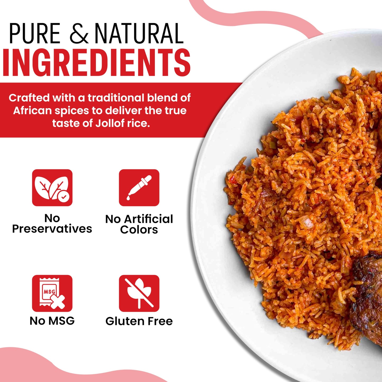 COLOUR FLAVOUR Jollof Rice Seasoning | Authentic Nigerian Spice Blend for Smoky Jollof | Organic African Cooking Spices with Herbs & Superfoods | Gluten Free | 7oz