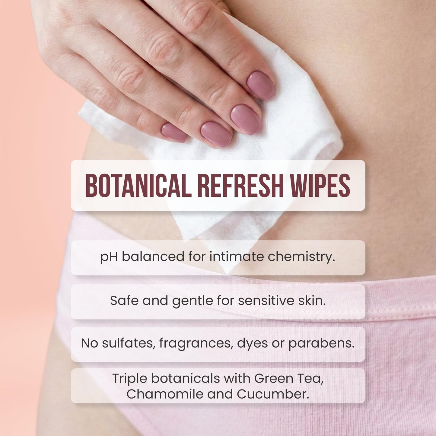 PORE & ROOT Feminine Wipes – Pocket Wipes for Sensitive Skin, Fragrance & Alcohol-Free, Travel-Friendly, Individually Wrapped, with Aloe & Lactic Acid, Gentle Daily Refresh– (08 Pack)