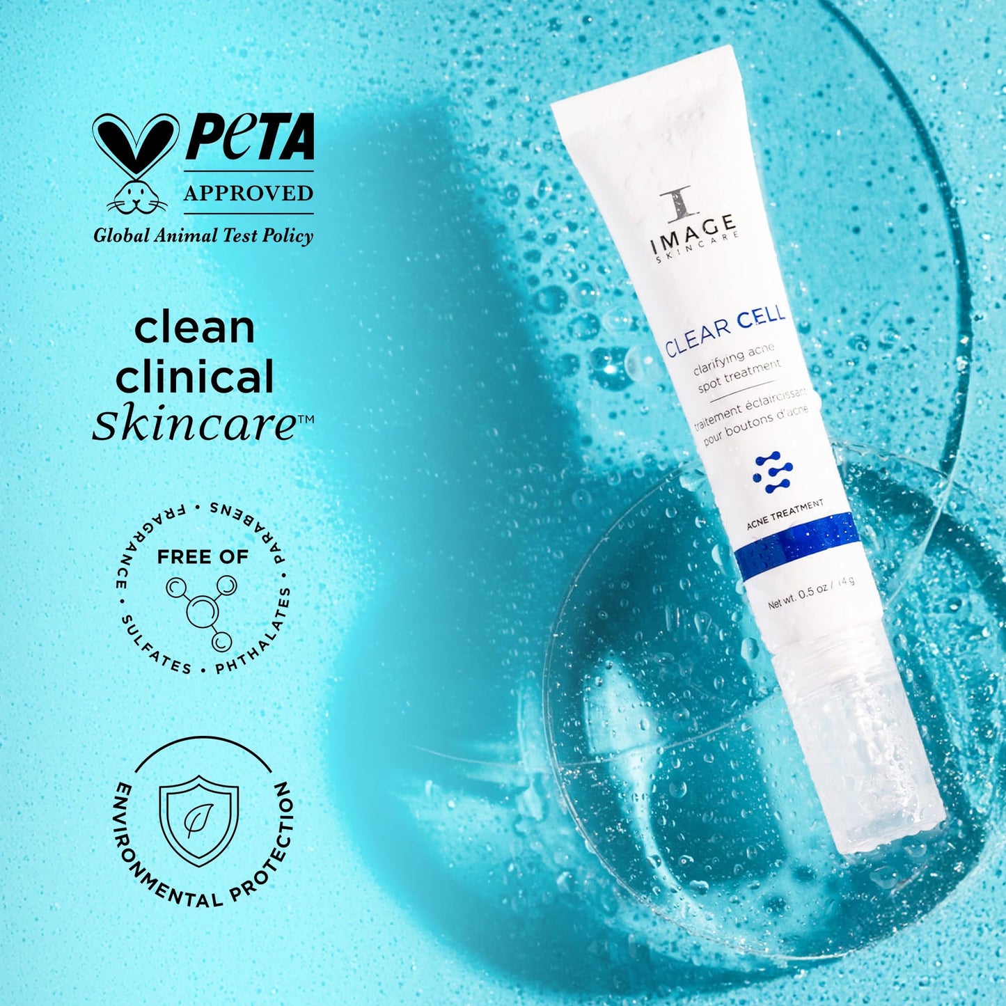 IMAGE Skincare, CLEAR CELL Clarifying Acne Spot Treatment, with Salicylic Acid, Targets Existing Acne Blemishes while Preventing New Blemishes from Forming, 0.5 oz