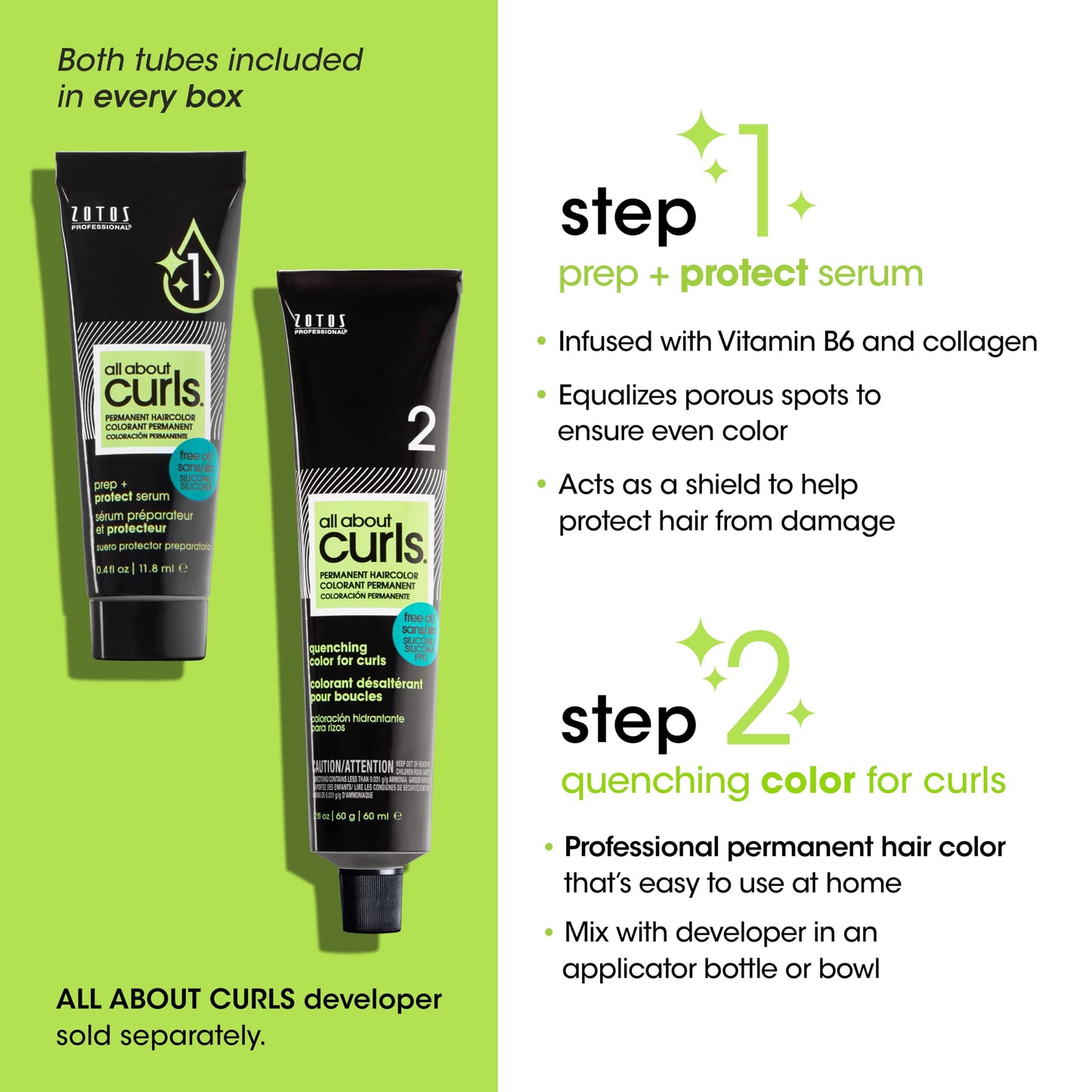 All About Curls Permanent Hair Color Dye For Curly Hair | 100% Gray Coverage | Nourished & Radiant Curls | Vibrant Shine & Color