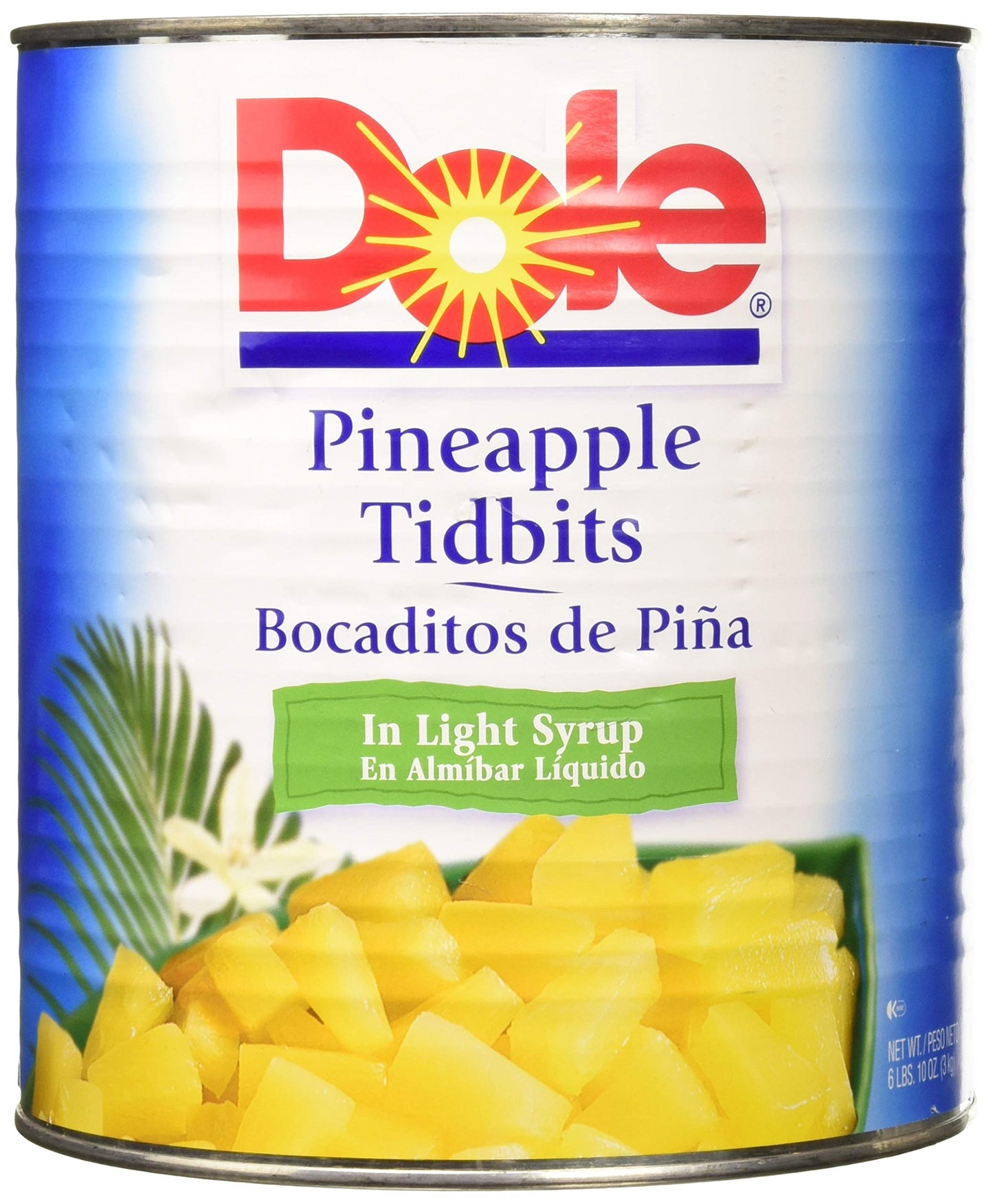 DOLE Pineapple Tidbits No. 10, 106 Ounce