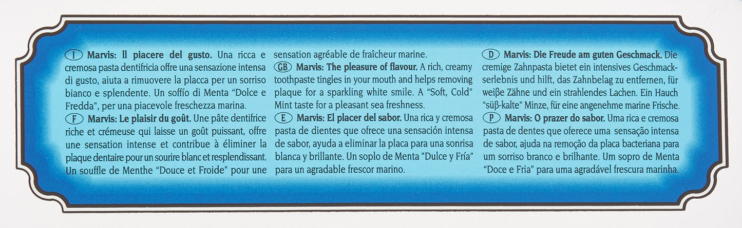 Marvis Aquatic Mint Toothpaste, 1.3