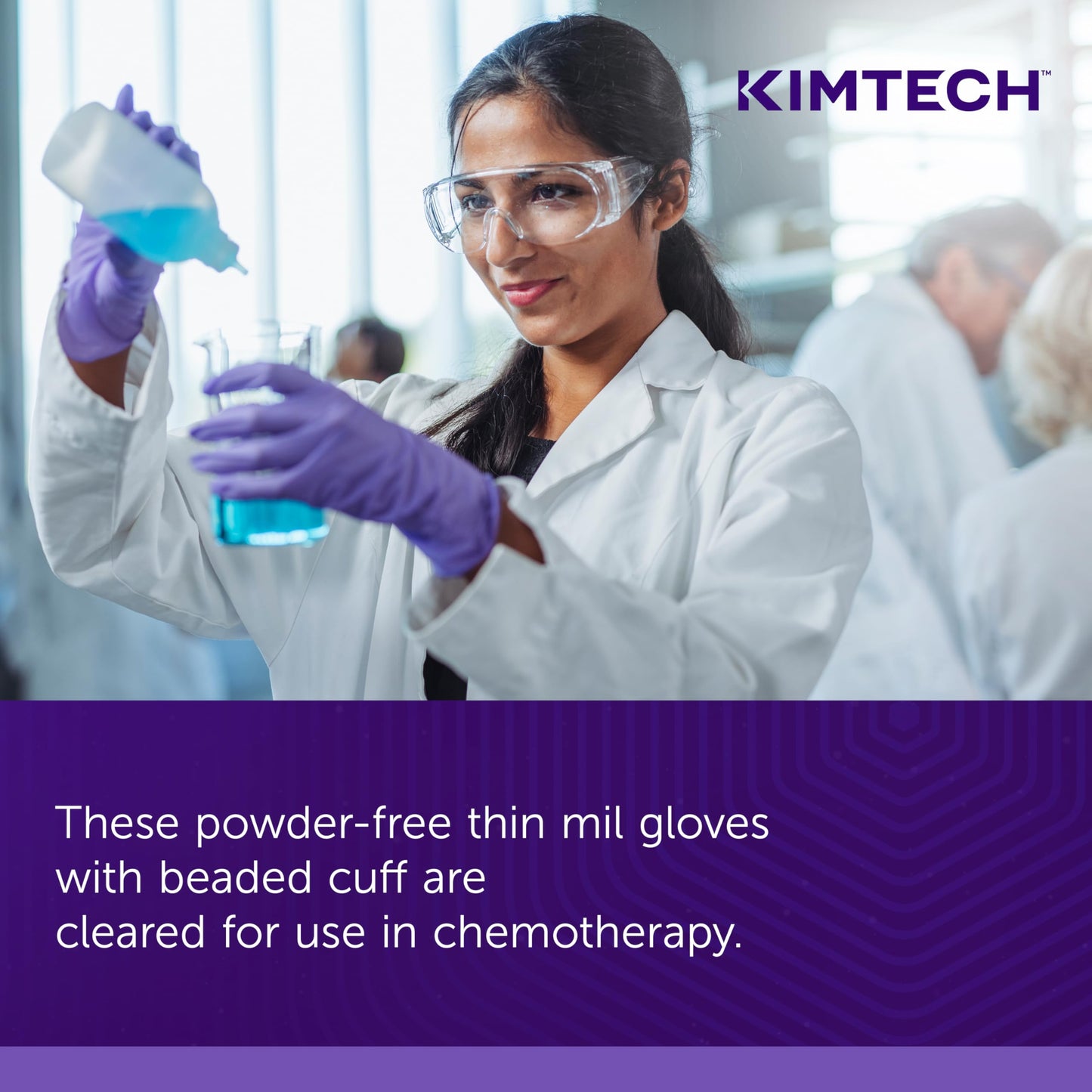 Kimtech™ Purple Nitrile™ Exam Gloves (55084), 5.9 Mil, Ambidextrous, 9.5”, X-Large, 90 Nitrile Gloves/Box