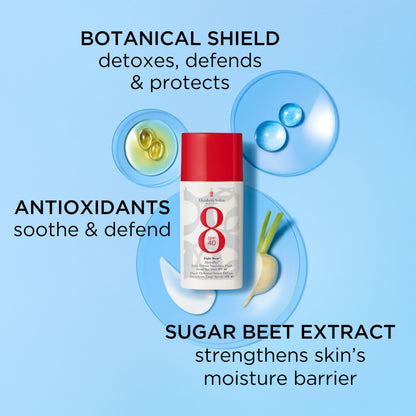 Elizabeth Arden Eight Hour HydraPlay Daily Defense Nourishing Fluid Broad Spectrum Face Sunscreen SPF 40, No White Cast, Non-Comedogenic, Fragrance-Free, 1.7 fl oz.