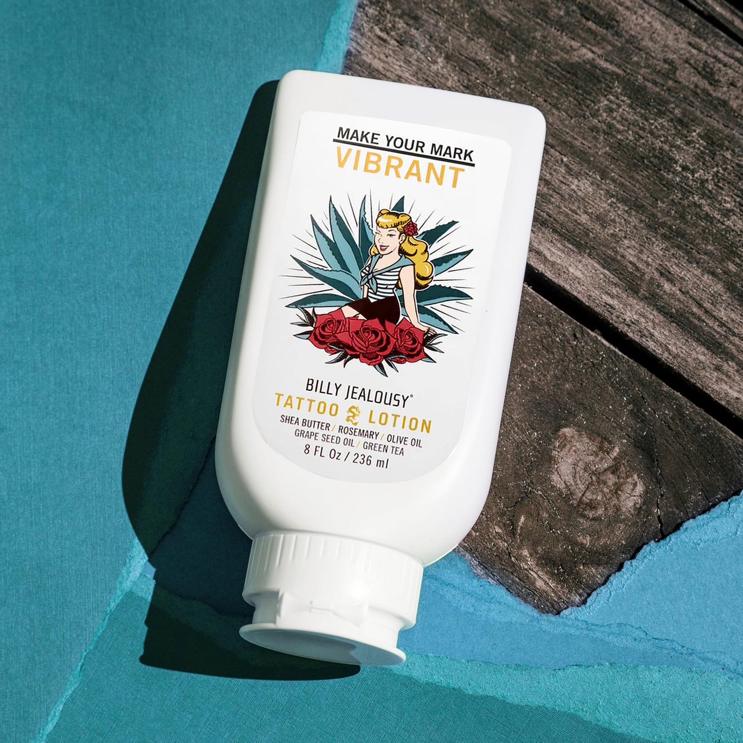 Billy Jealousy Tattoo Lotion for All Skin Types Formulated with Shea Butter, Essential Oils & Green Tea Leaf Extract, Tattoo Aftercare that Nourishes, Brightens & Soothes