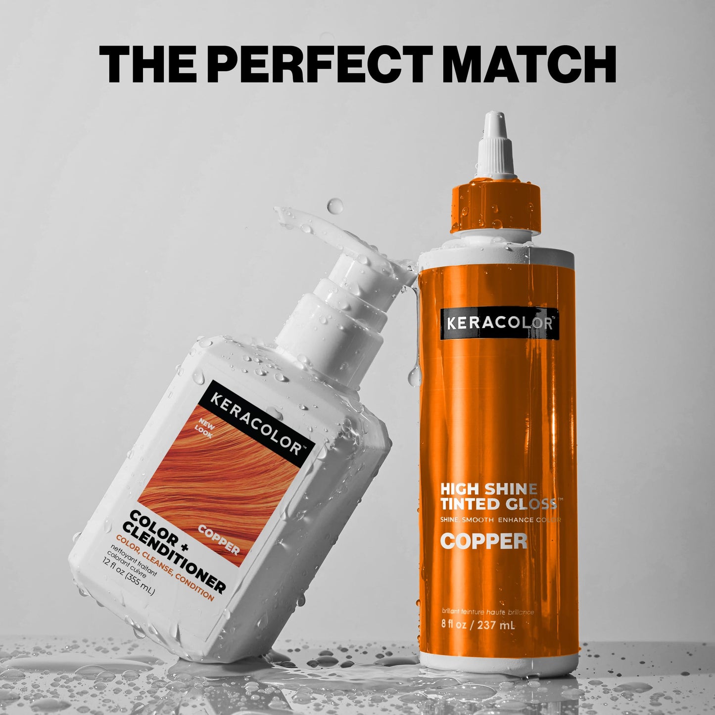 Keracolor High Shine Tinted Hair Gloss, In-Shower Hair Glaze, Sheer Color-Enhancing Glossing Treatment, Copper, 8 Fl Oz