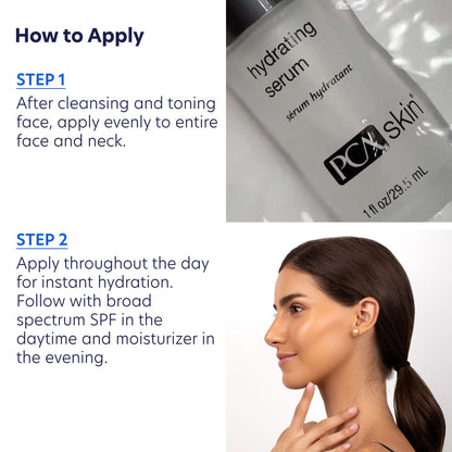 PCA SKIN Hydrating Serum, Sensitive Skin Face Moisturizer, Gently Nourishes and Hydrates Sensitive Skin, 1 fl oz Pump