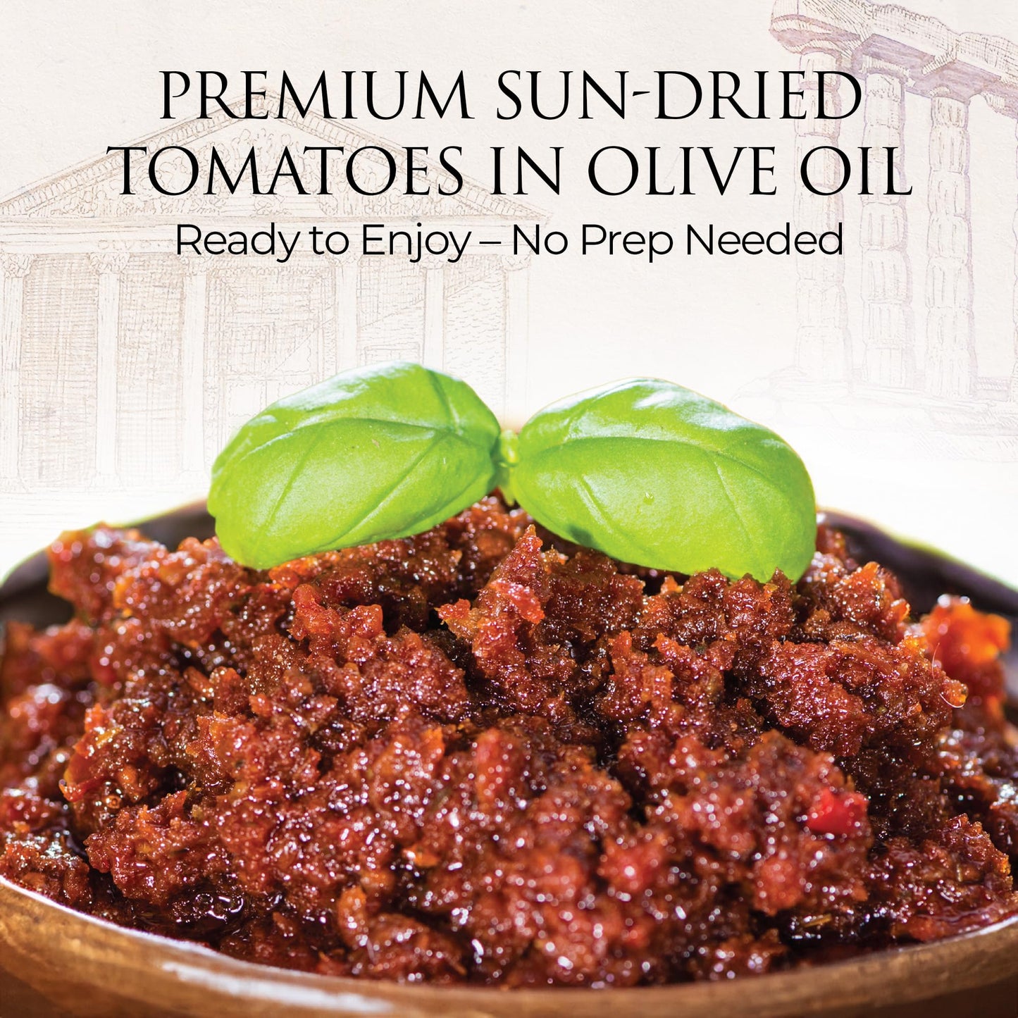 Galen Sun Dried Tomato Spread, Mediterranean Tomatoes Flavor, Ready to Enjoy, 10.4 oz Jar (Pack of 2)