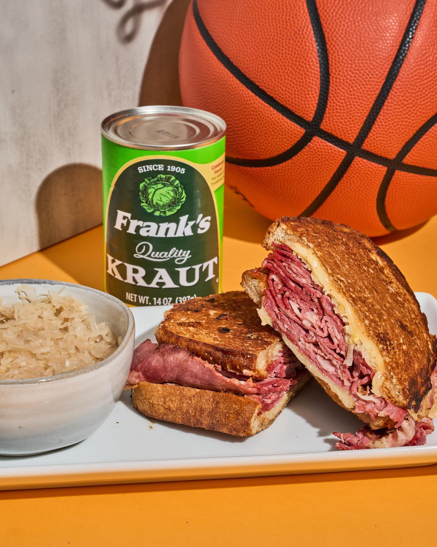 Frank’s Quality Kraut 14oz Cans – Naturally Fermented Sauerkraut | Tangy & Crisp Flavor | Gluten-Free, Vegan | Perfect for Hot Dogs, Brats, Reubens & Recipes