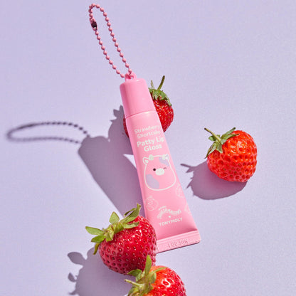 TONYMOLY x Squishmallows Patty the Cow 2-Piece Skincare & Beauty Gift Set – Strawberry Hand Cream & Strawberry Shortcake Lip Gloss – Cute Korean Skincare Gift