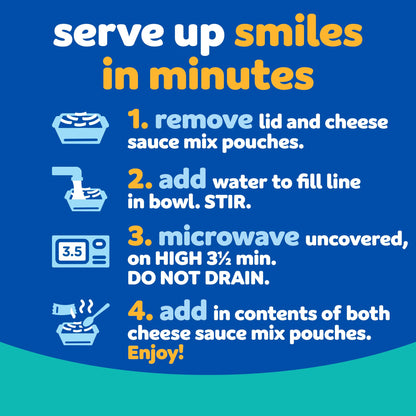 Kraft Spirals Mac and Cheese, 1 Big Bowl, for Easy Dinner or Dinner Sides, Original Flavor, No Artificial Flavors, Preservatives or Dyes, 3.5 oz