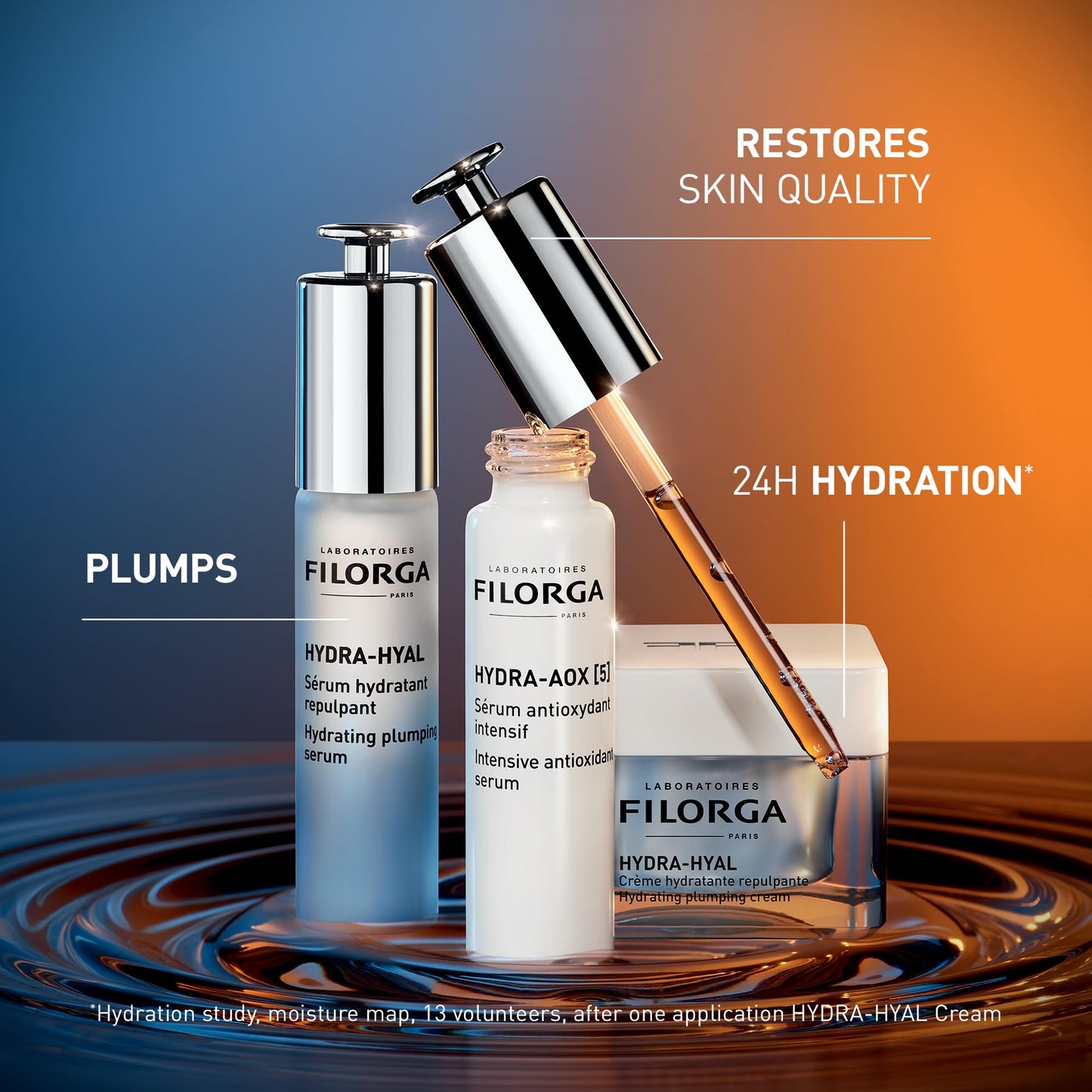 Filorga Hydra-AOX Antioxidant Vitamin C Face Serum, 5 Powerful Antioxidants Including Vitamin C, E, and B3 Smooth and Protect Skin from Premature Aging and Oxidative Stress, 1.01 fl. oz