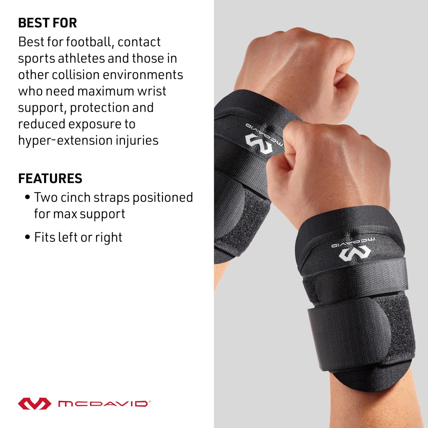 McDavid Wrist Brace, Adjustable Wrist Guard Support for Work to Help Prevent Wrist Injuries