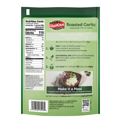 Idahoan Roasted Garlic Mashed Potatoes, 8 Oz