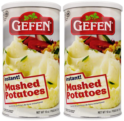 Gefen Instant Idaho Mashed Potatoes, 10oz (2 Pack) | "Resealable Canister" | Dairy Free | Gluten Free | No MSG