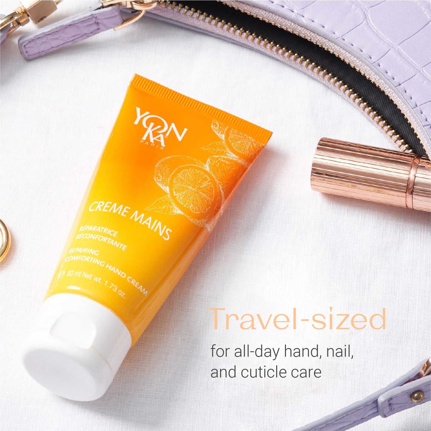 Yonka Sweet Orange Shea Butter Hand Cream | Vitamins E and Grape Seed Oil Soften and Repair | Fragrant Mandarin and Citrus Scent | Nourish dry Hands, Nails and Cuticles | 1.73 oz