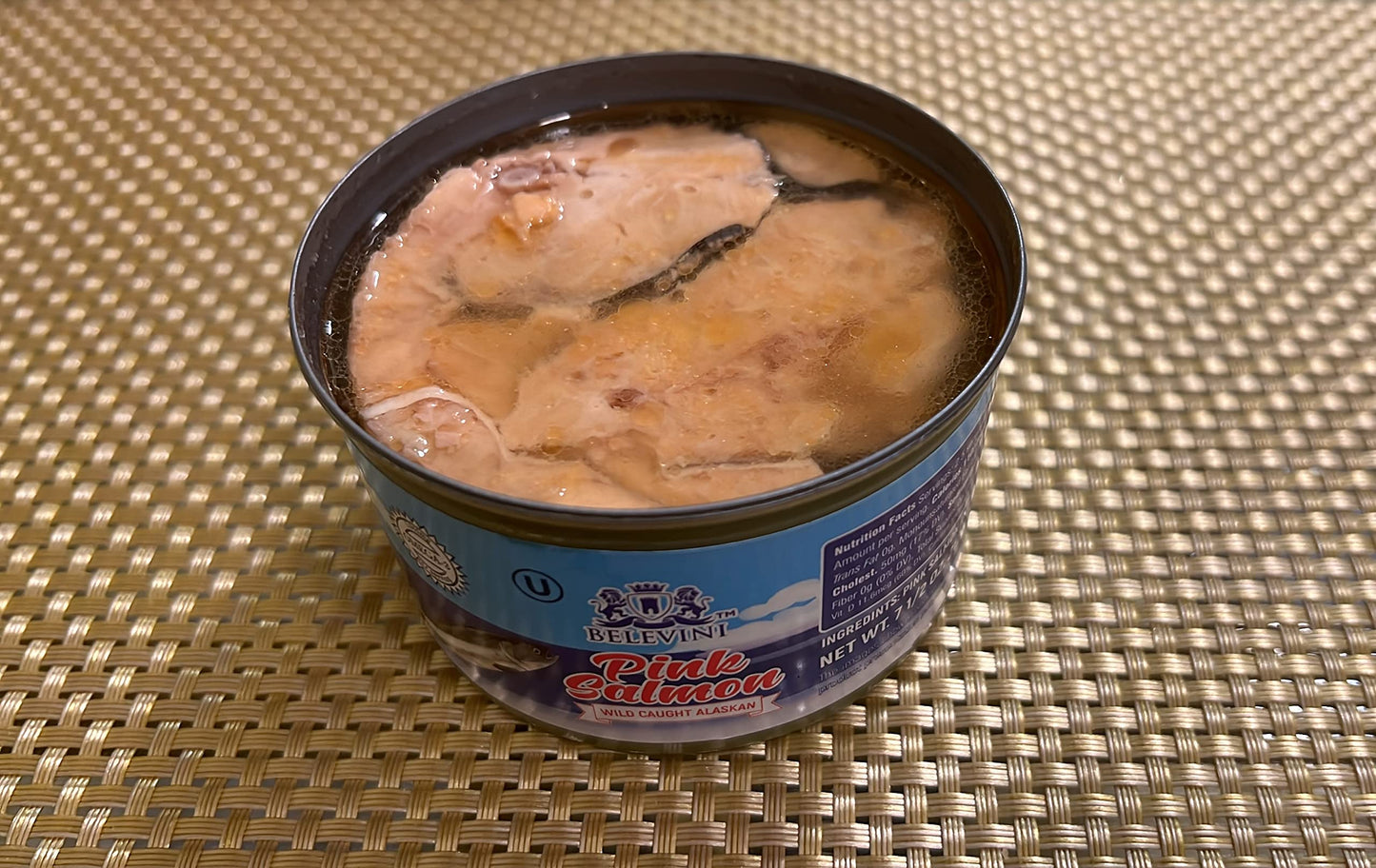 Belevini Pink Salmon Canned Wild Caught Alaskan 212g/7.4 Oz Natural Source of Omega-3 Fatty Acid, Rich in Protein, Ideal for Keto Diet & Paleo Diet (Pack of 6)
