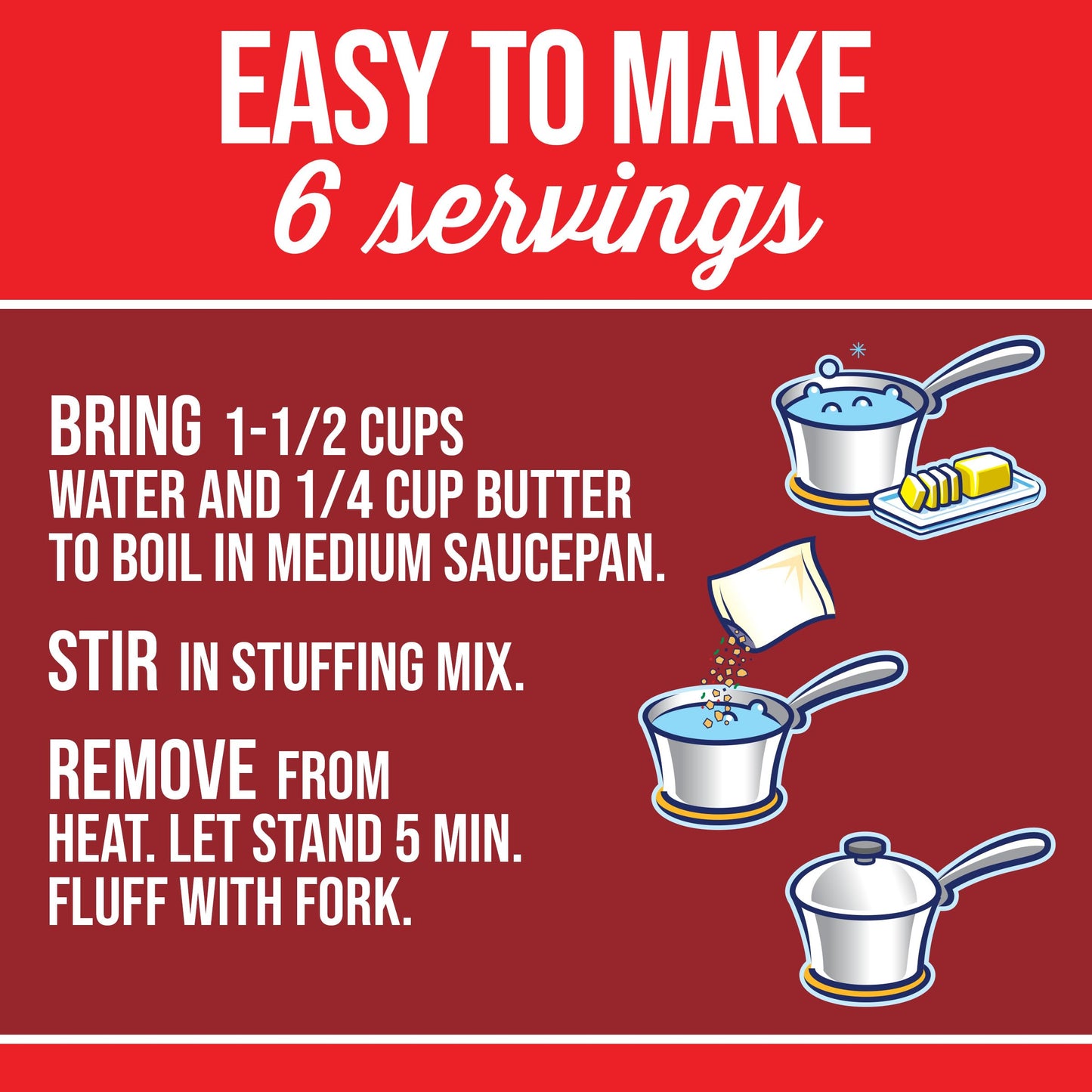 Stove Top Stuffing Mix, 1 Box, for Dinner Sides and Thanksgiving Dinner, Chicken, 6 oz