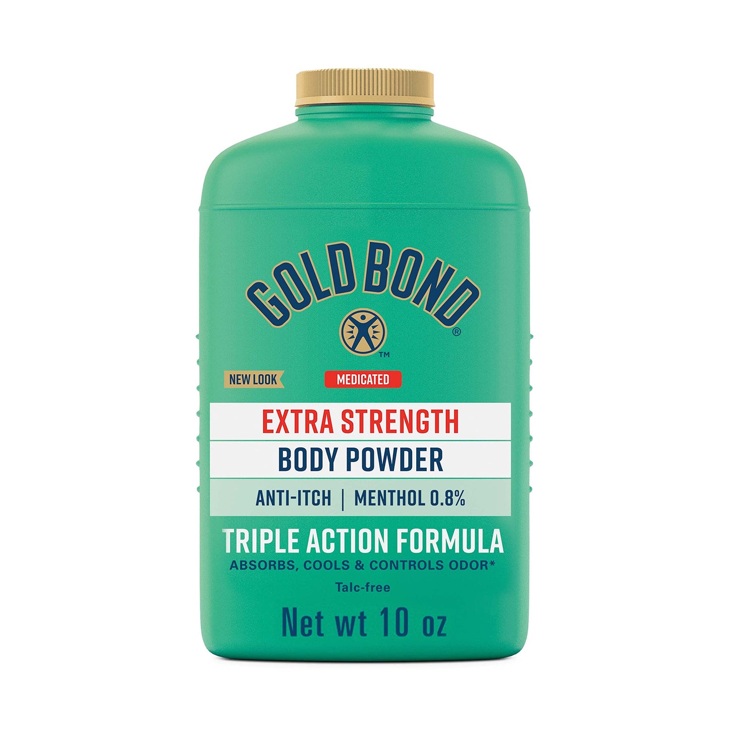 Gold Bond Medicated Talc-Free Extra Strength 10 oz Body Powder & 1.75 oz Friction Defense Stick Bundle for Itch Relief & Skin Protection
