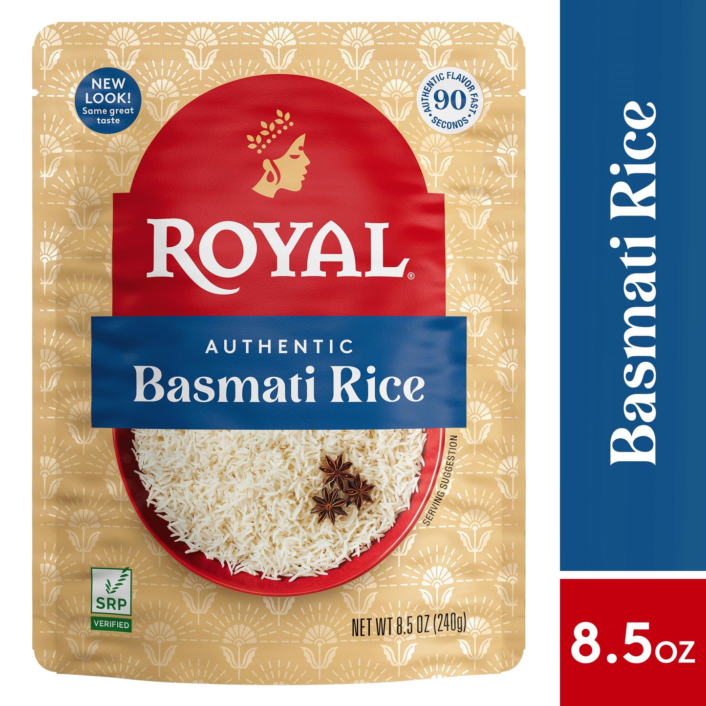 Royal Basmati Rice - Ready to Heat Basmati Rice - (6 Pack) 8.5 oz Microwaveable Pouch
