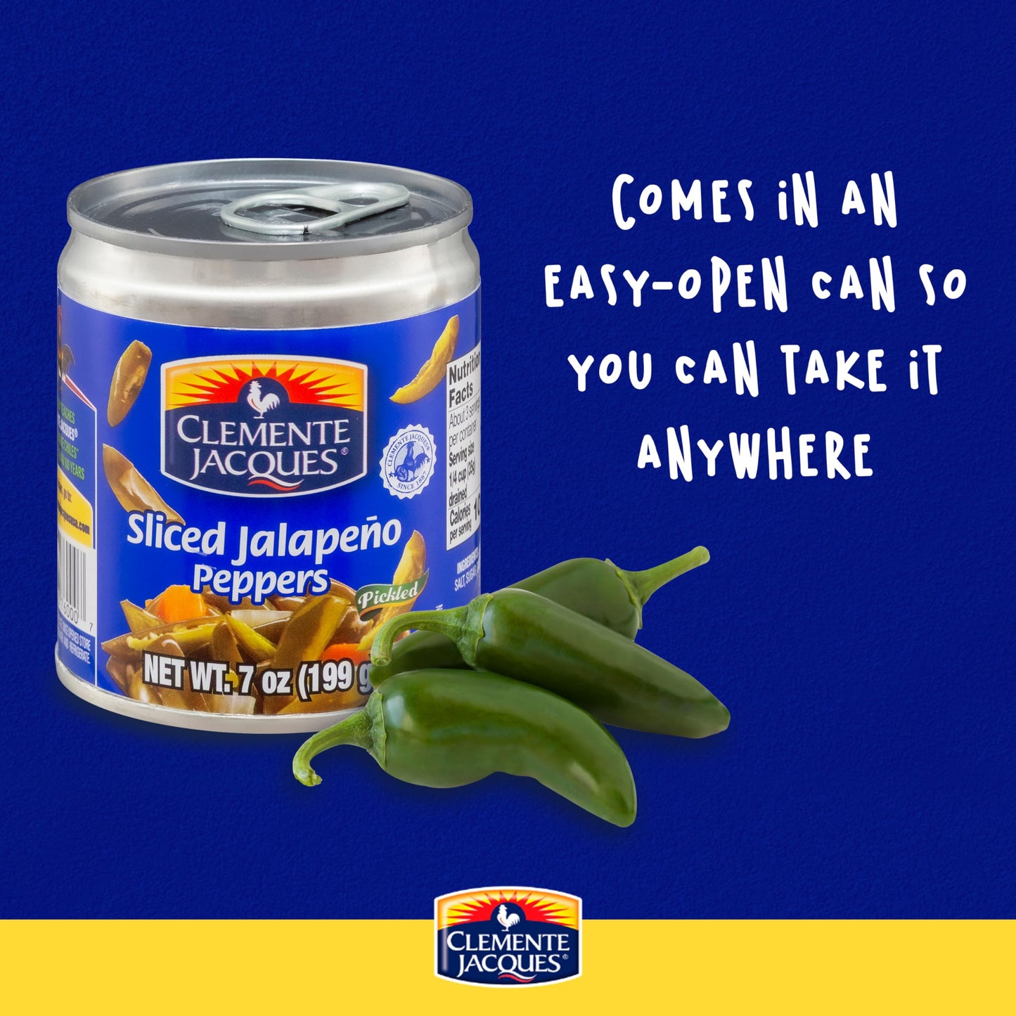 Clemente Jacques Sliced Jalapeño Peppers, 7 oz (Pack of 24)