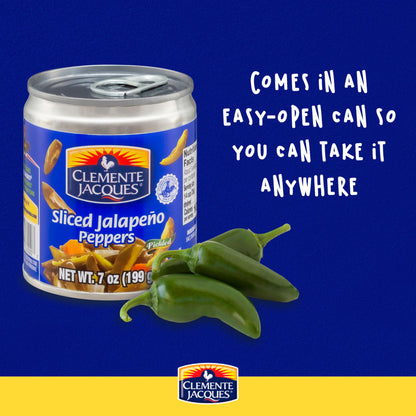 Clemente Jacques Sliced Jalapeño Peppers, 7 oz (Pack of 24)