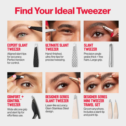 Revlon Expert Slant Tweezer, High Precision For an Easy Hair Removal, Made With Stainless Steel, 1 Count
