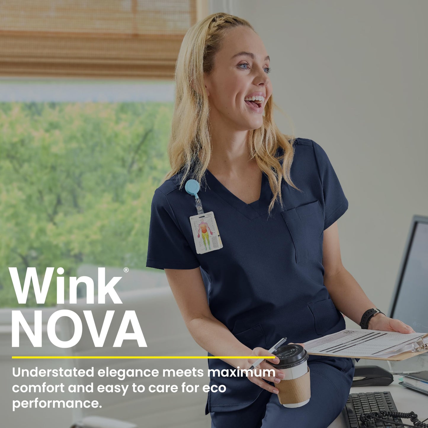 WINK Womens Scrub Top