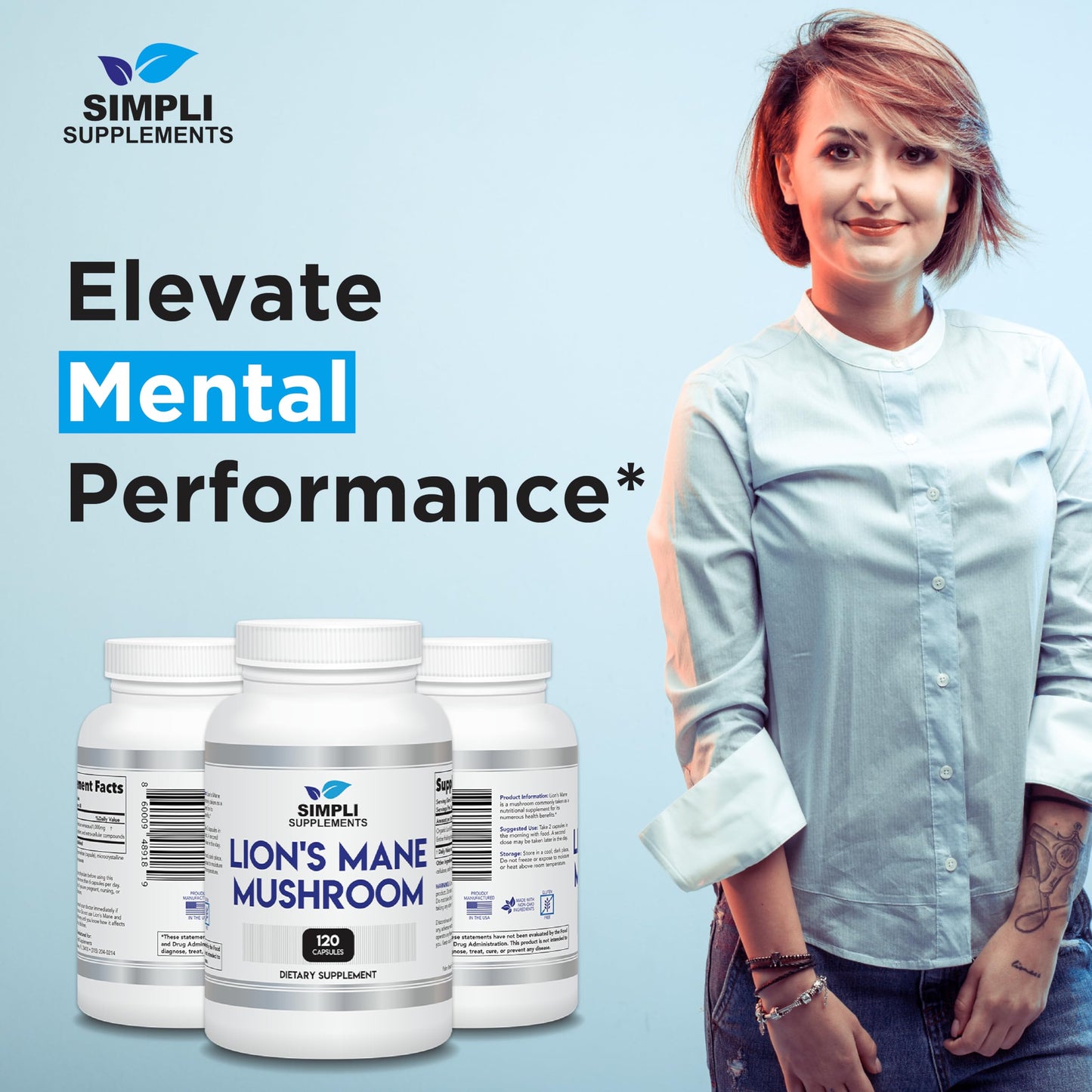 Boric Acid Suppositories + Lion’s Mane Mushroom Capsules | Feminine Care & Cognitive Wellness Bundle