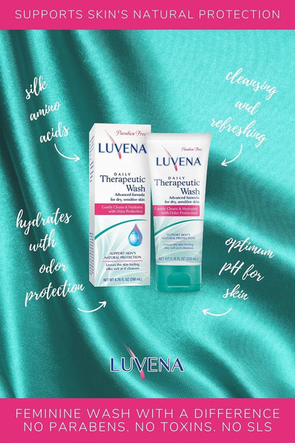 LUVENA Personal Wash - Intimate Wash for Women - Gentle Feminine Wash to Help Moisturize and Resist Odor - pH Balanced, Vitamin E, Paraben Free - Sweet Pea Scented 1pk- (6.76 oz)