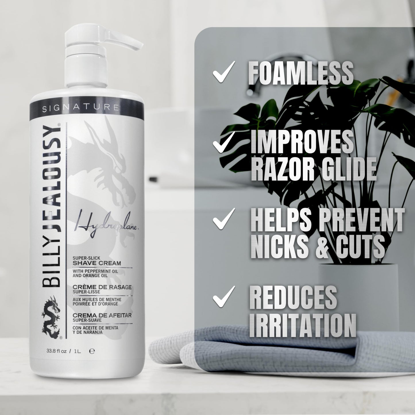 Billy Jealousy Hydroplane Foamless Super-Slick Mens Shave Cream