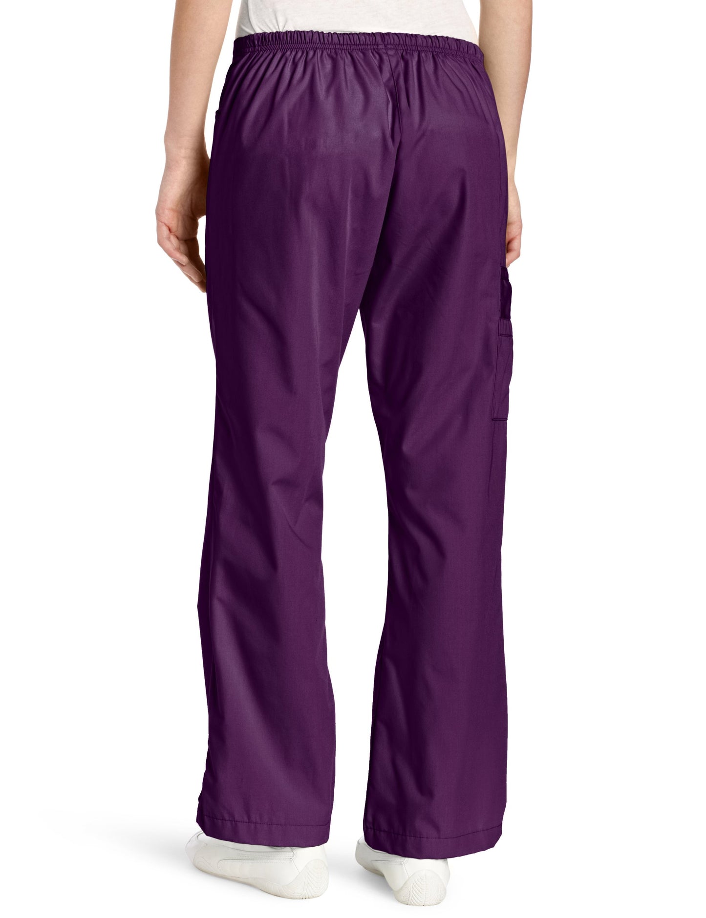 WonderWink womens Flare Leg Cargo Pant, Eggplant, 5X-Large