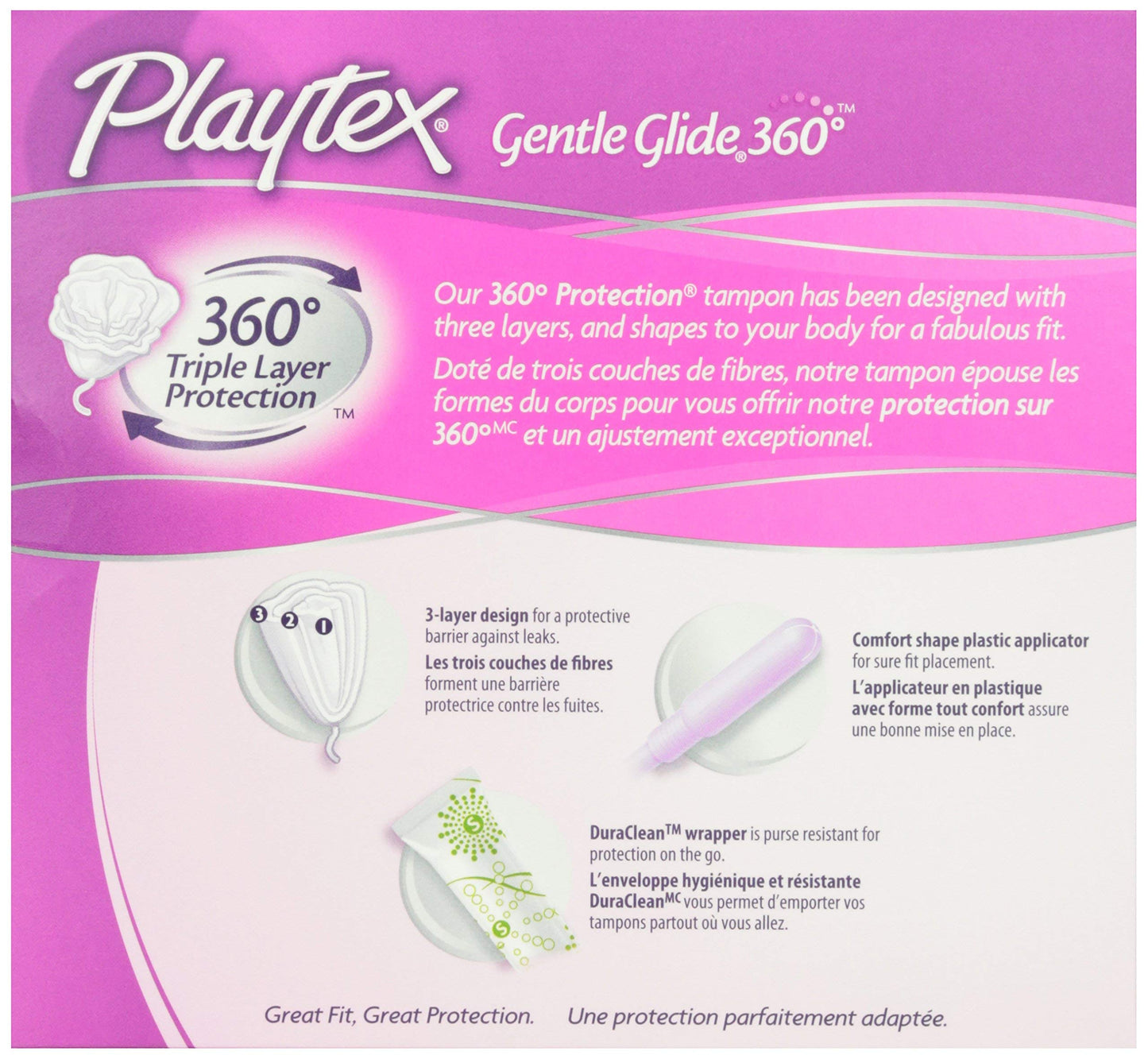Playtex Tampons with Comfortable Plastic Applicator, Super Absorbency, Deodorant, 36 Count