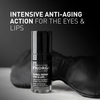 Filorga Global-Repair Eyes and Lips Cream, Hydrate and Smooth Eye Wrinkles and Revitalize Lip Contours with Retinol and NCEF, Formulated to Reduce Dark Circles, Puffiness, and Dehydration.5 fl. oz.
