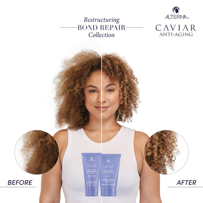Alterna Haircare CAVIAR Anti-Aging Restructuring Bond Repair Travel Kit - Shampoo, Conditioner, Masque | Strengthens and Protects Damaged Hair
