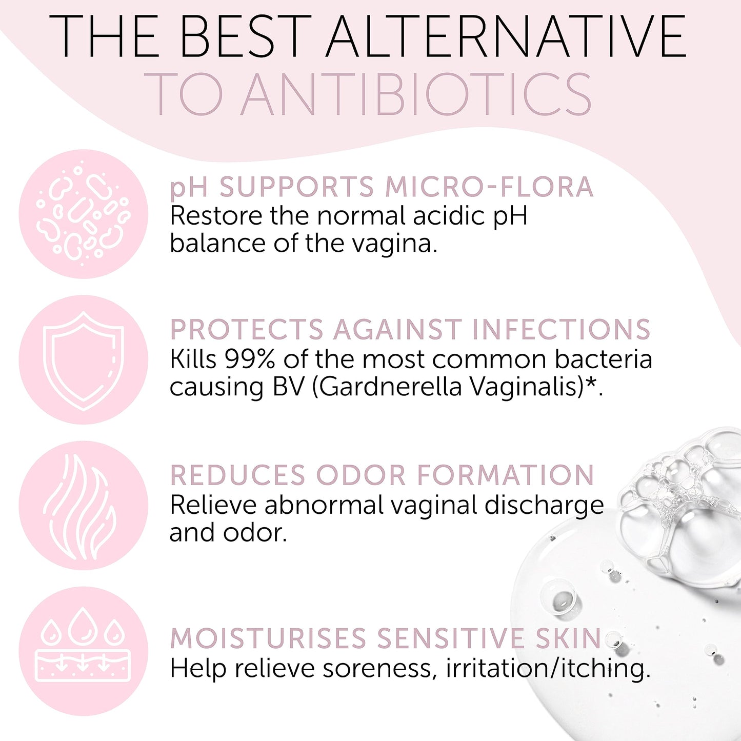 Bacterial Vaginosis Treatment - Natural Vaginal Prefilled Homeopathic Applicators for Odor, Discharge, Itching, Vaginal Microbiota Imbalance and Discomfort + BV Treatment Feminine Wash