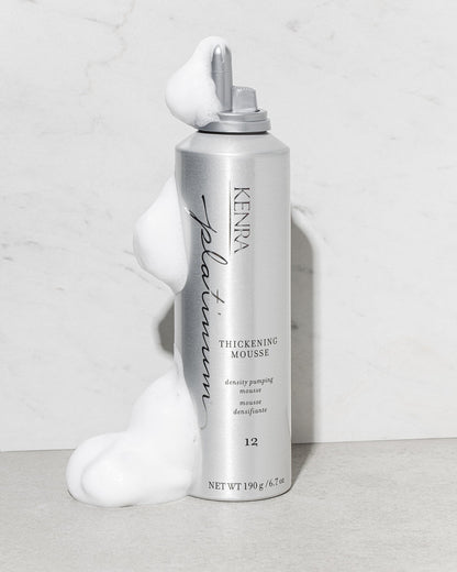 Platinum Thickening Mousse 12 | Volumizing Styler | Adds Fullness & Body | Humidity Protection Up To 48 hours | Density Plumping up tp 150% | Thermal Protection | All Hair Types