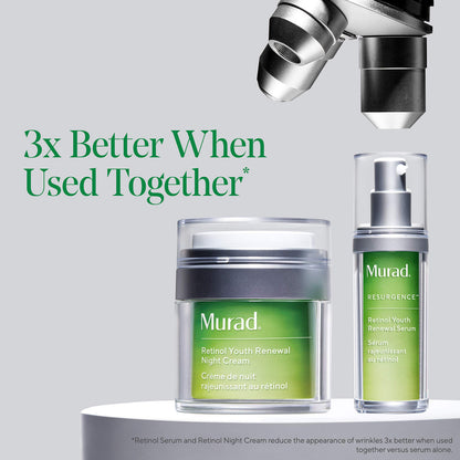 Murad Retinol Youth Renewal Serum - Fast-Acting Retinol Treatment with Swertia & Hyaluronic Acid for Visible Anti-Aging Results - Tri-active Technology Gently Reduces Wrinkles & Firms Skin