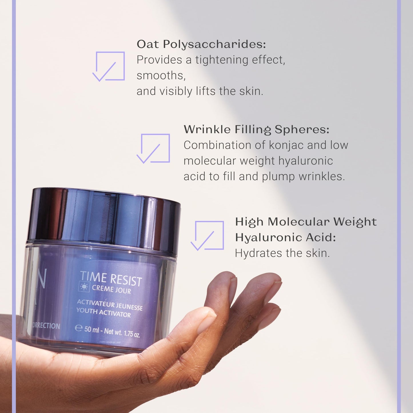 Yonka Time Resist | Anti-Aging Cream with Youth Activating Complex | Firming Anti-Wrinkle Moisturizer for Face and Neck | Paraben-Free | 1.76 oz
