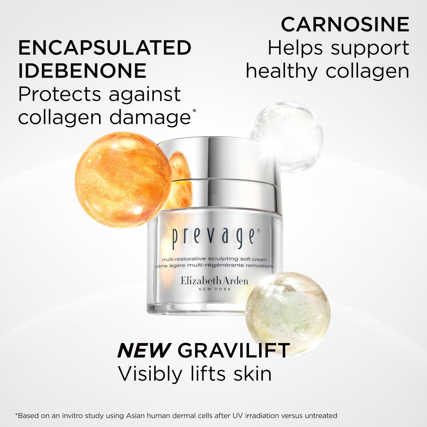 Elizabeth Arden PREVAGE Multi-Restorative Sculpting Soft Cream Firming Face Moisturizer with Idebenone, Carnosine and GraviLift Technology, 1.7 oz