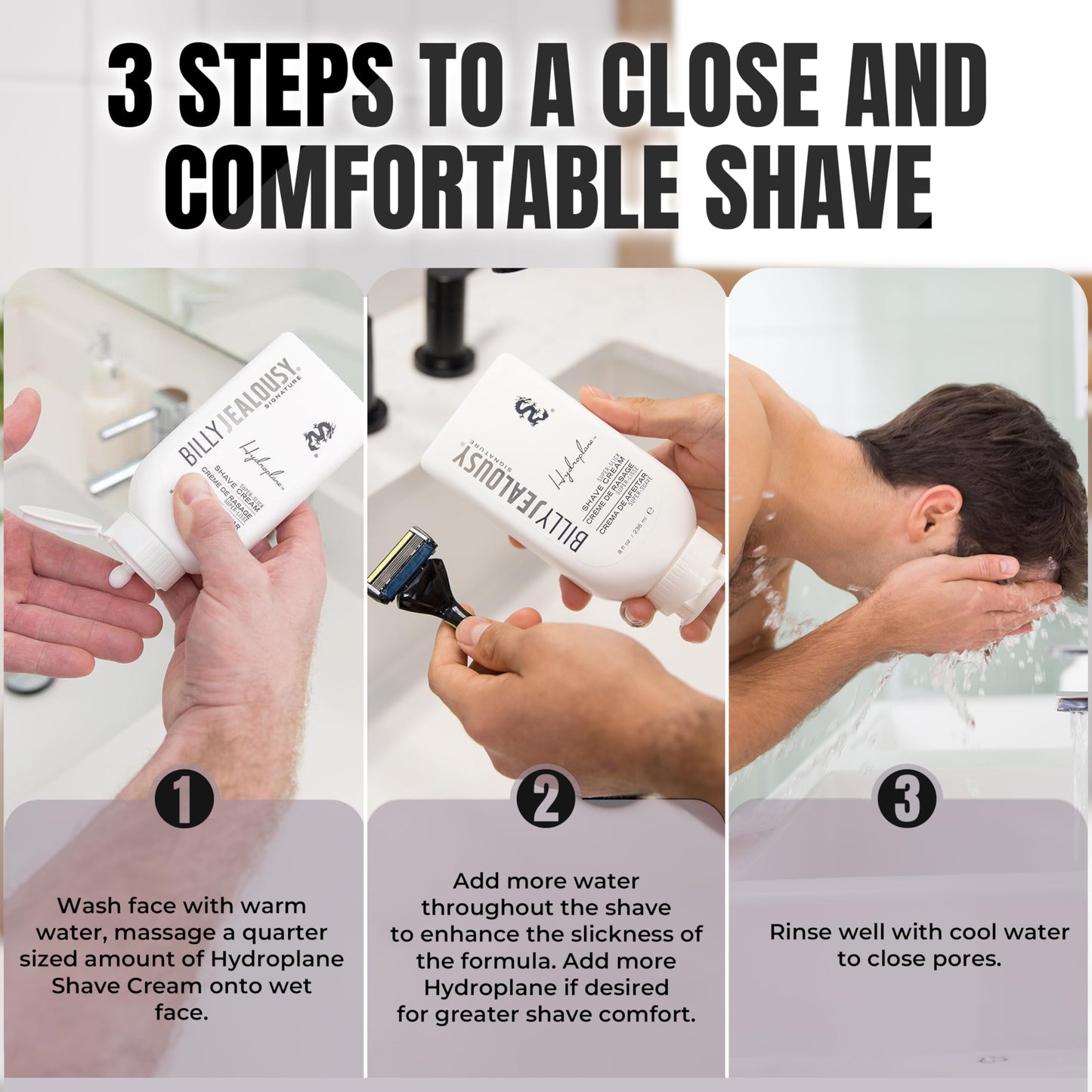Billy Jealousy Hydroplane Foamless Super-Slick Mens Shave Cream