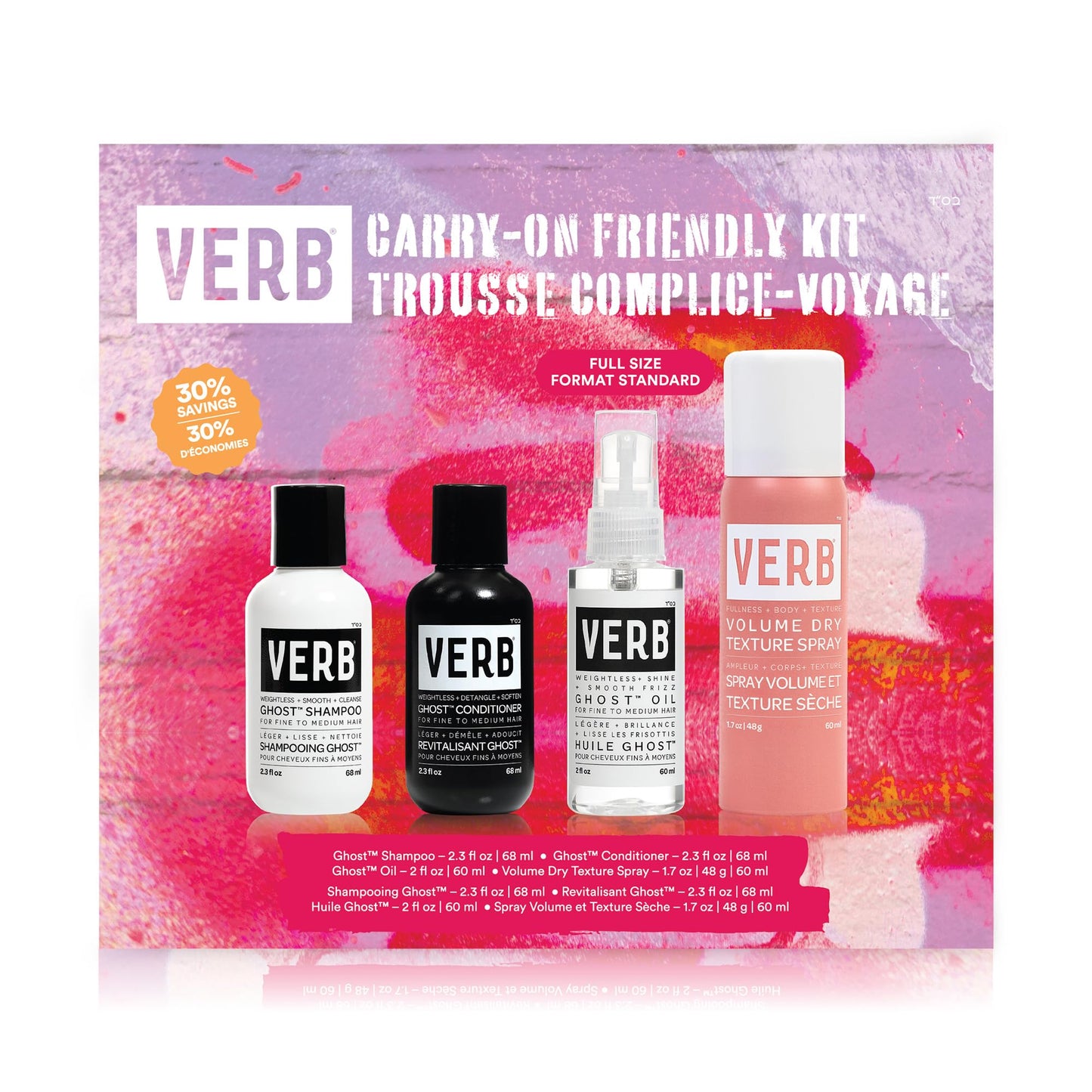 VERB Ghost Discovery Kits - Weightless Shine + Frizz Control - Travel Sized Bestsellers